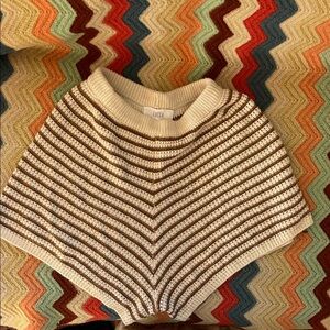 Women’s Brown and Cream Sweater shorts